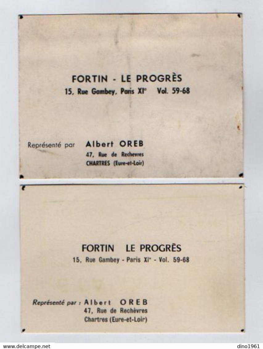 VP21.386 - CHARTRES / CDV - Carte De Visite / FORTIN - LE PROGRES Représenté Par : Albert OREB - Cartes De Visite