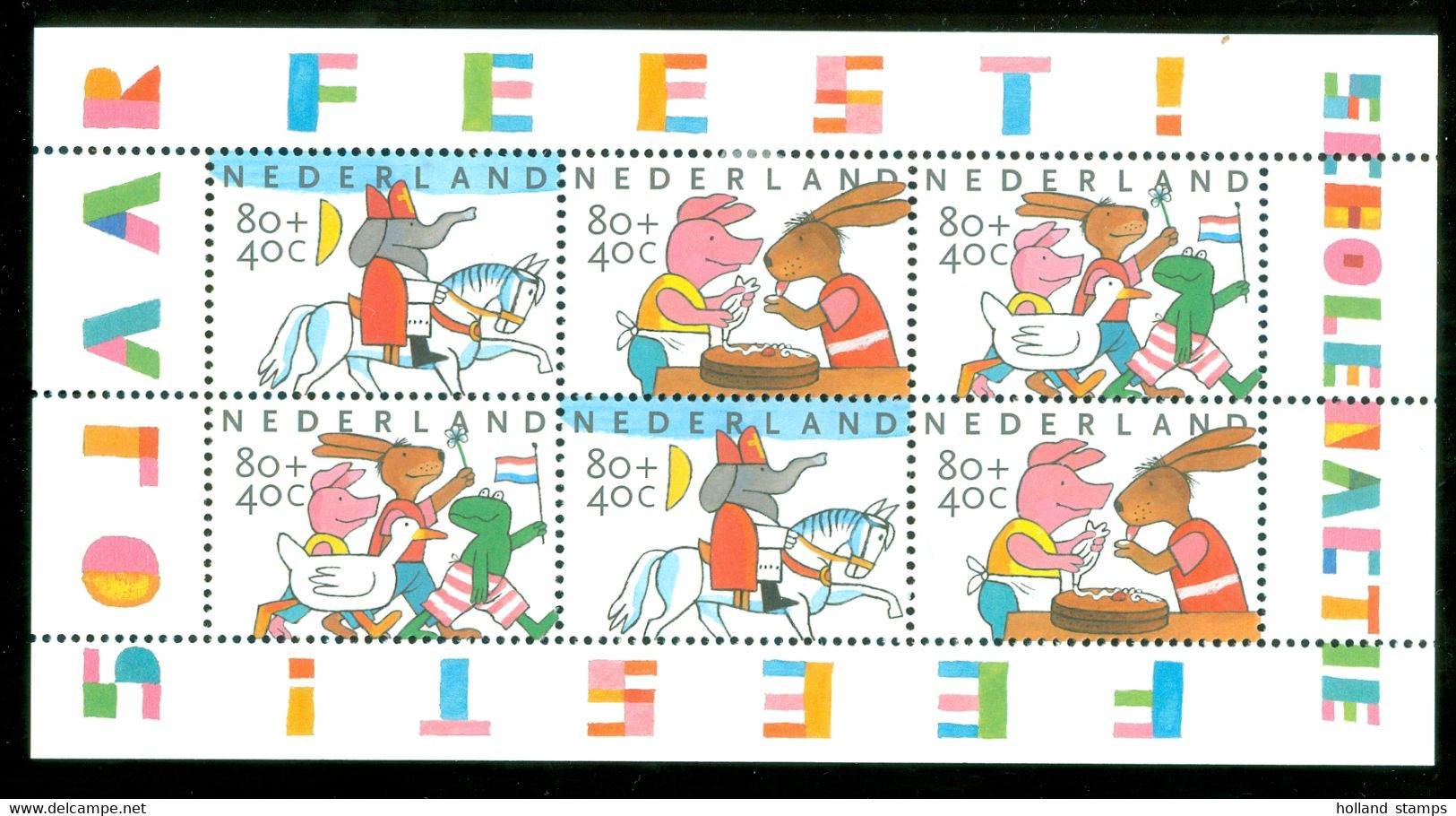 NEDERLAND 100 X BLOK NVPH NR. 1787 Kinderzegels 1998 * Mix Postfris En Gestempeld * 100 Prachtige Blokken * - Sonstige & Ohne Zuordnung