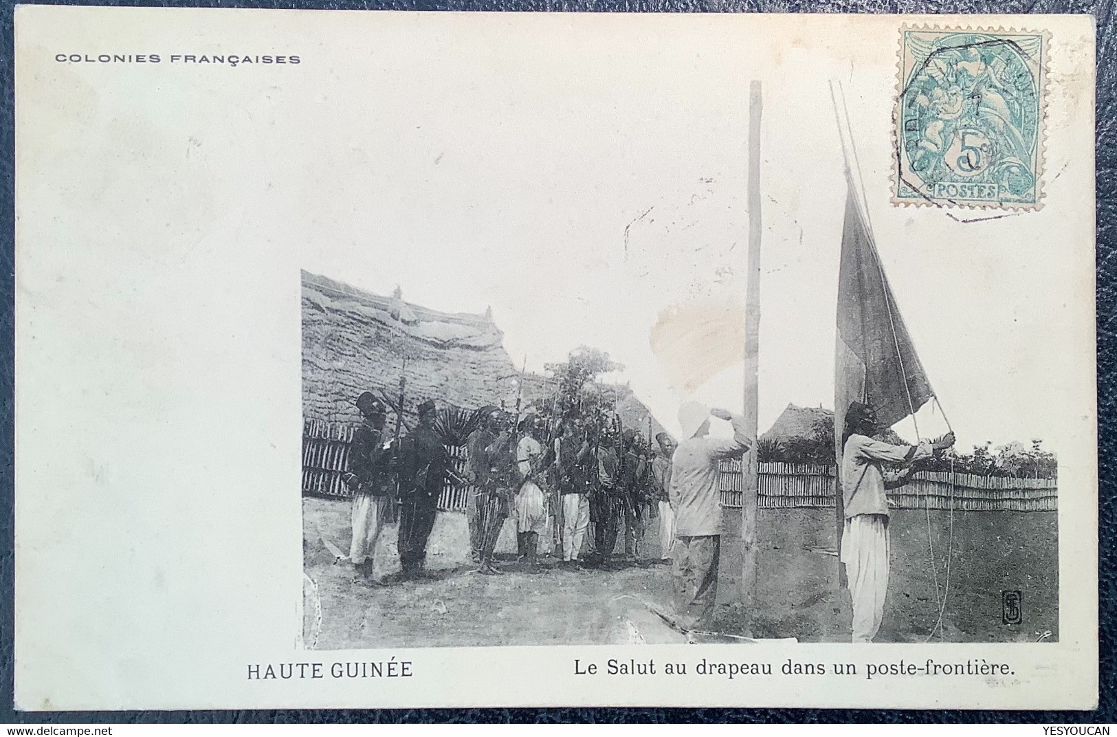 HAUTE GUINÉE Cpa POSTE-FRONTIÉRE1906 Poste Maritime BORDEAUX A LOANDA&COTONOU DAHOMEY>France (Côte D’ Ivoire AOF Blanc - Briefe U. Dokumente