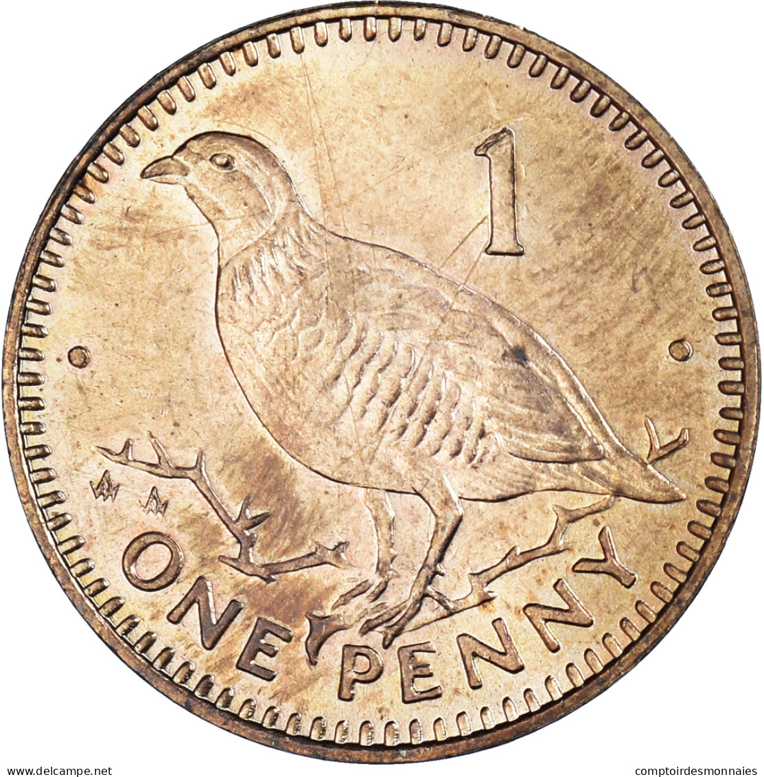 Monnaie, Gibraltar, Elizabeth II, Penny, 1991, SUP, Bronze, KM:20 - Gibraltar