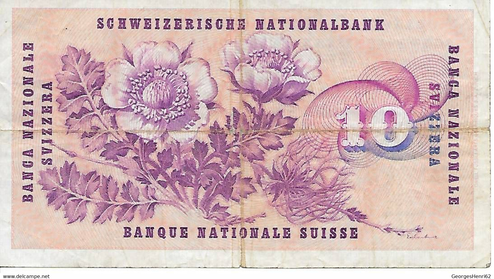 SUISSE - 10 Francs - 26/10/1961 - (45) 27K - Suisse