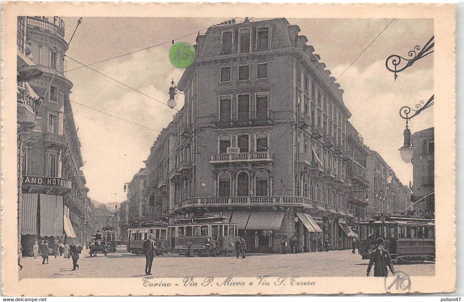 0830 "TORINO - VIA P. MICCA E VIA S. TERESA" ANIMATA, TRAMWAY LINEA VIALI E P.ZA CASTELLO. CART NON SPED - Transportmiddelen