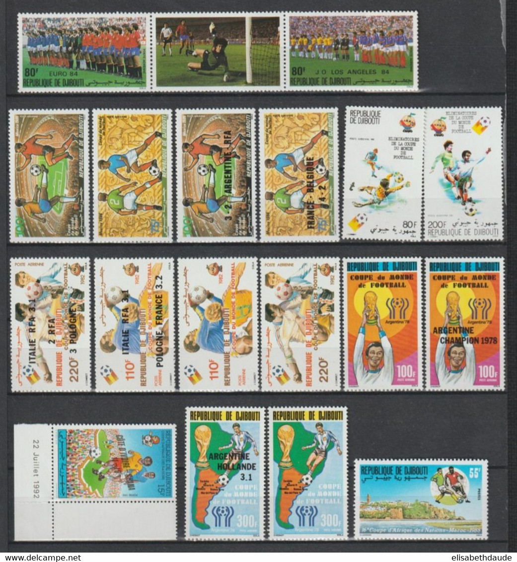 DJIBOUTI - COLLECTION SERIES COMPLETES UNIQUEMENT ** MNH - THEMES : FOOTBALL - Yibuti (1977-...)