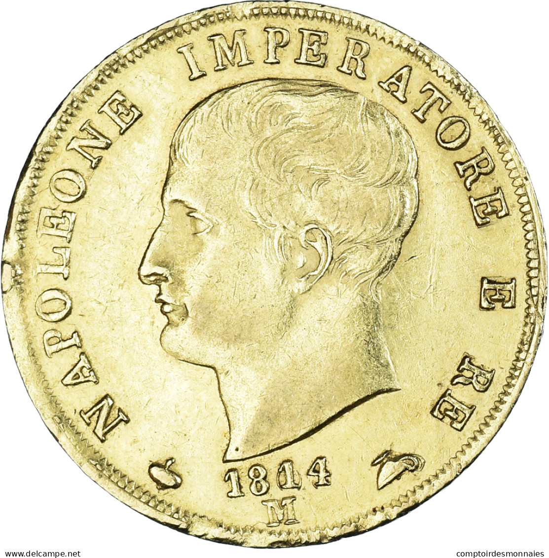 Monnaie, États Italiens, KINGDOM OF NAPOLEON, Napoleon I, 40 Lire, 1814, Milan - Napoleonische