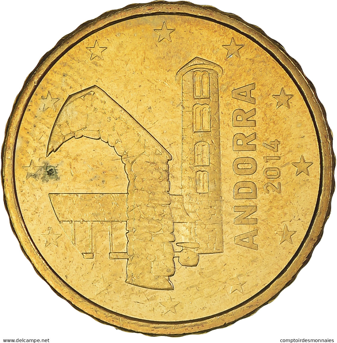 Andorre, 10 Euro Cent, 2014, SUP, Bronze-Aluminium, KM:523 - Andorre
