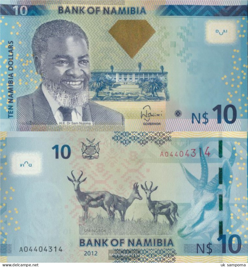 Namibia - Southwest Pick-number: 11a Uncirculated 2012 10 Namibia Dollars - Namibie