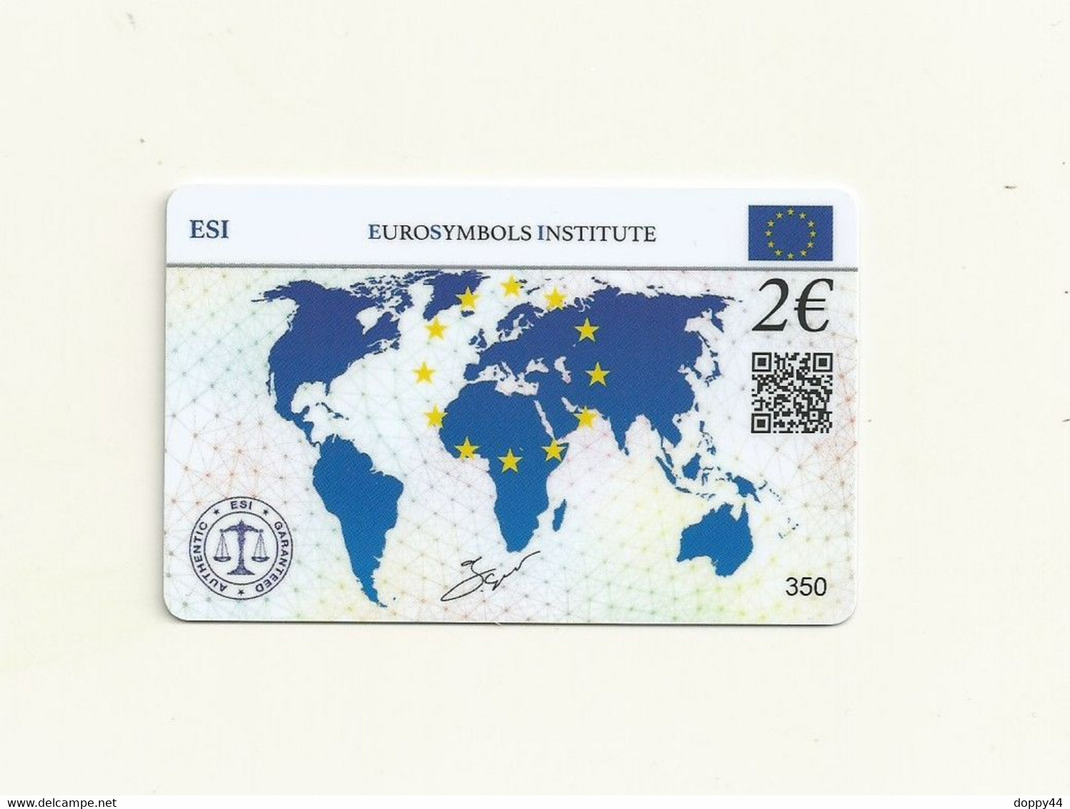 CARTE DE COLLECTION SANS PIECE SAN MARINO EMISE  PAR EUROSYMBOLS INSTITUTE  ESI ID CARD MILLESIME 2004. - San Marino