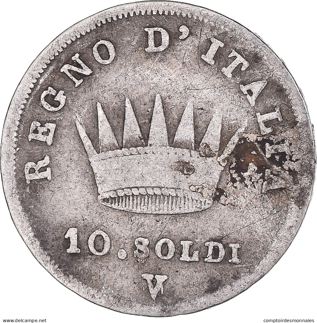 Monnaie, Italie, KINGDOM OF NAPOLEON, Napoleon I, 10 Soldi, 1812, Venise, TB - Napoleonische