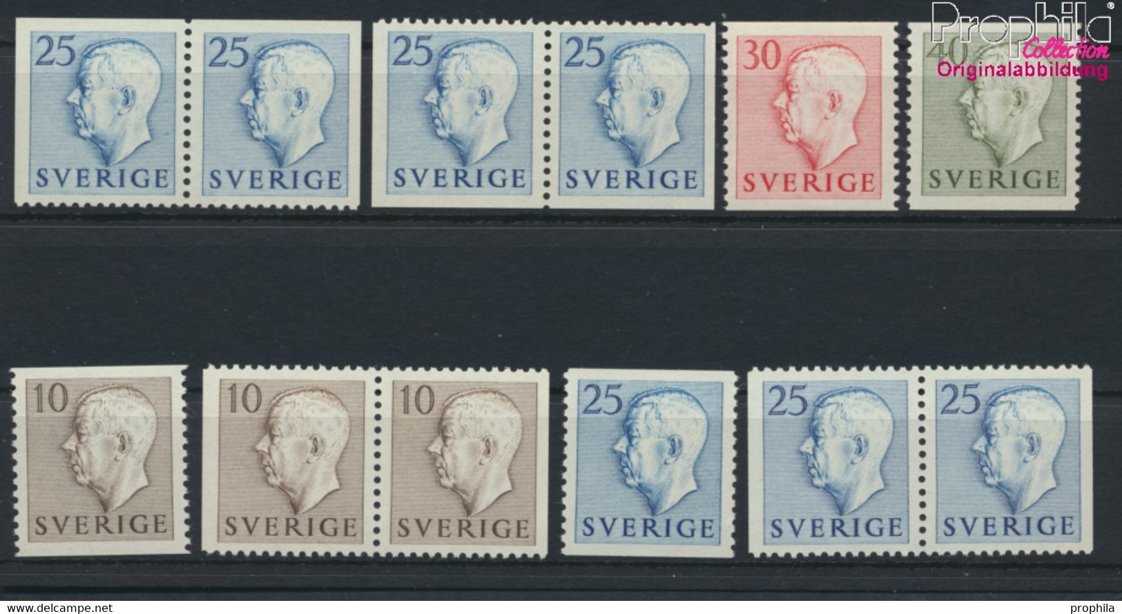 Schweden 390A,Dl,Dr,391A,Dl,Dr, Elo,Ero,Elu,Eru,392A,393A (kompl. Ausg.) Postfrisch 1954 Gustaf VI Adolf (9915816 - Nuevos