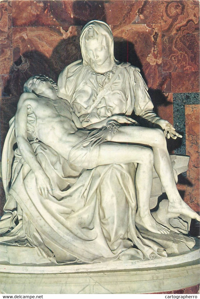 Postcard Vatican City St Peter's Church La Pieta By Michelangelo - Sculptures
