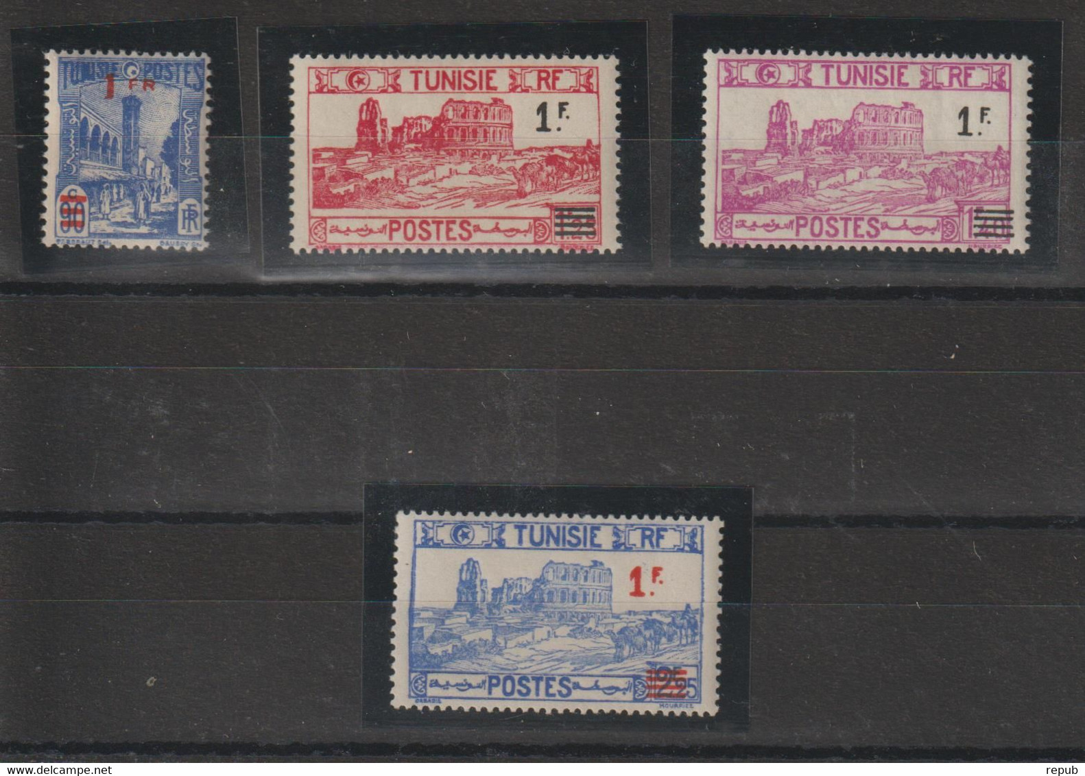 Tunisie 1940-41 Série Surchargée 223-226, 4 Val ** MNH - Nuovi