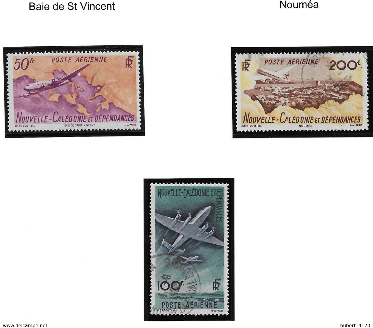 NOUVELLE CALEDONIE POSTE AERIENNE N° 61 à 63 - Non Classés