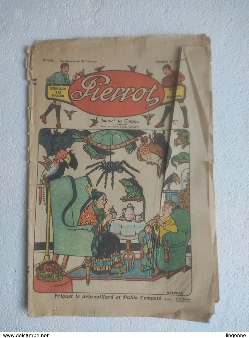 MAGAZINE "PIERROT"  1929 Numéro 29 - Pierrot