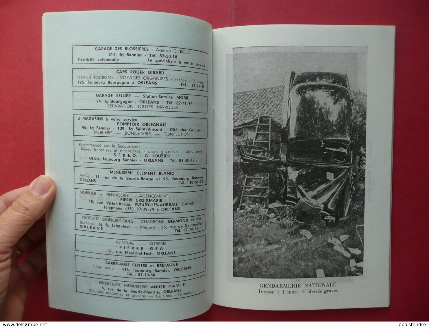 LE SECOURISME PREVENTION RECOURS SOS SANG VILLE D ORLEANS Gal DE GAULLE HENRI MOLLA TAMPON PERFECT MEUBLES NON DATE - Geneeskunde & Gezondheid