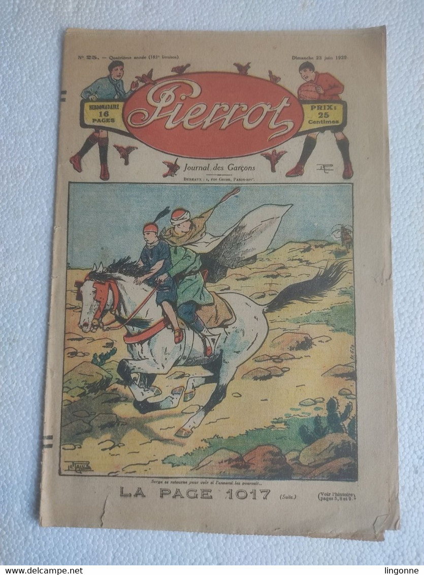 MAGAZINE "PIERROT"  1929 Numéro 25 - Pierrot