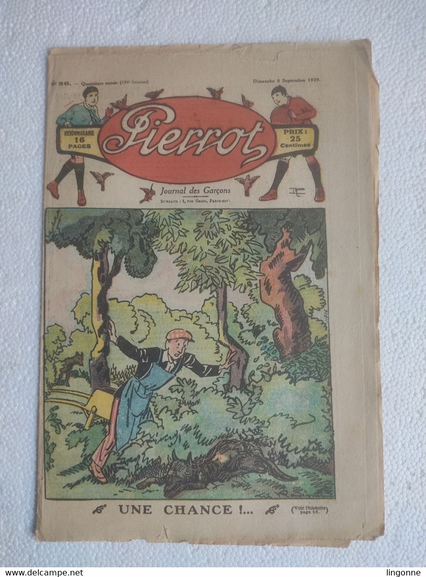 MAGAZINE "PIERROT"  1929 Numéro 36 - Pierrot