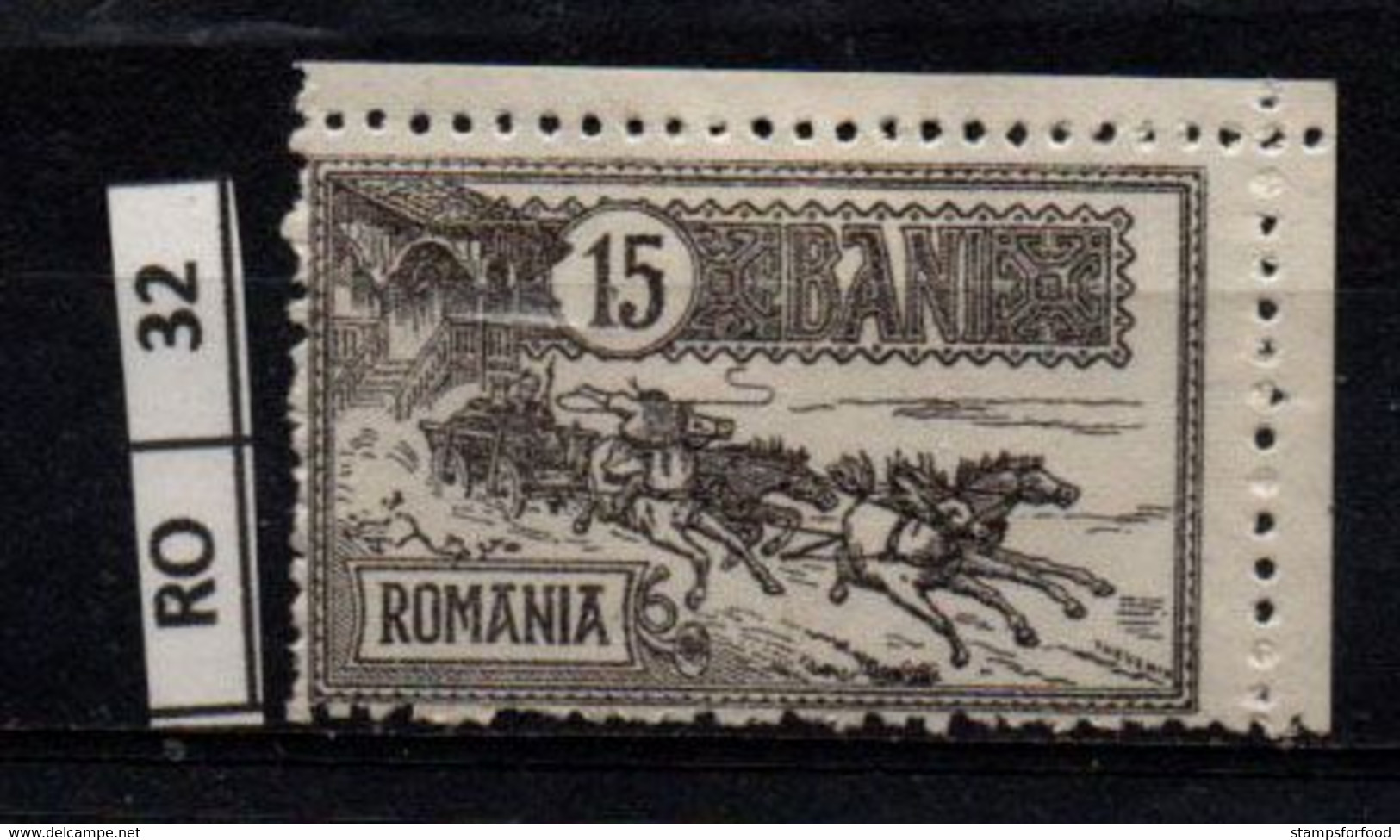 ROMANIA   1903	Cavalli 15 Nuovo Con Traccia Ling - Unused Stamps