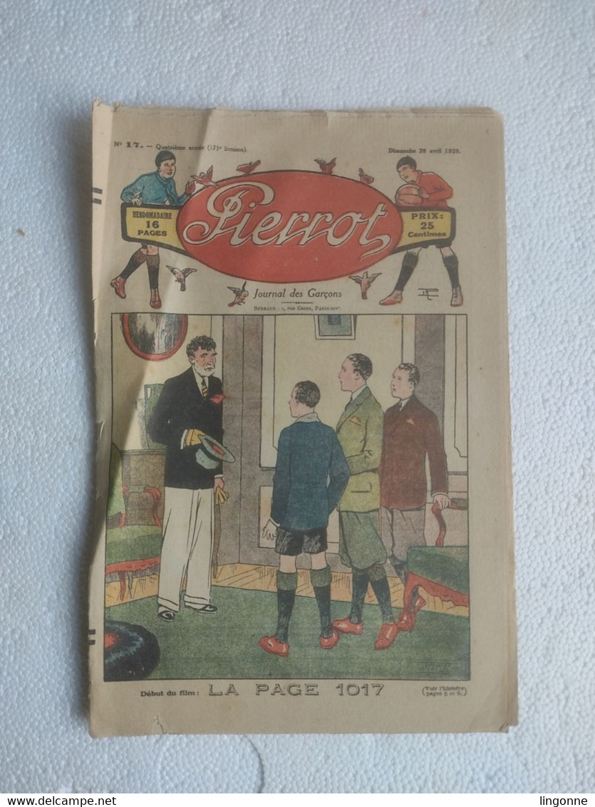 MAGAZINE "PIERROT"  1929 Numéro 17 - Pierrot