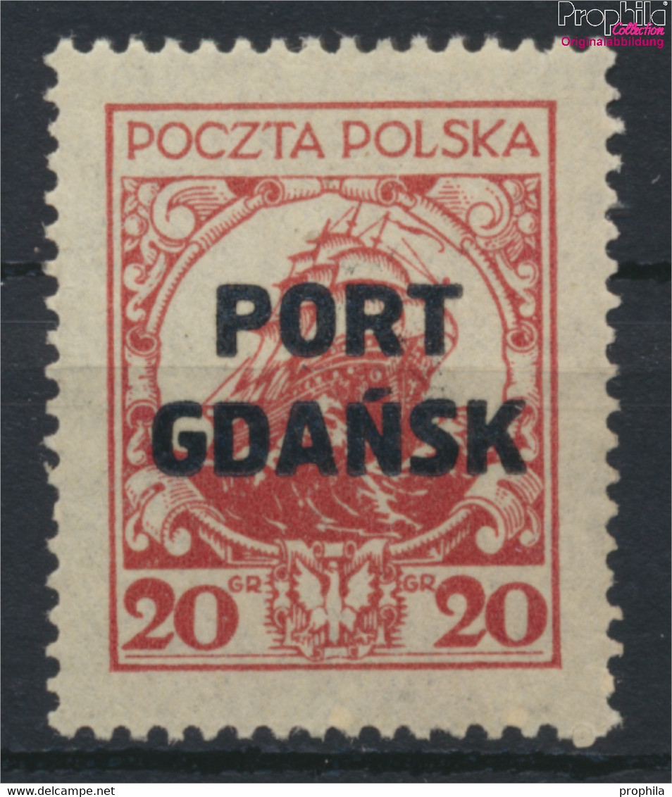 Polnische Post Danzig 18I Postfrisch 1926 Aufdruckausgabe (9910689 - Port Gdansk