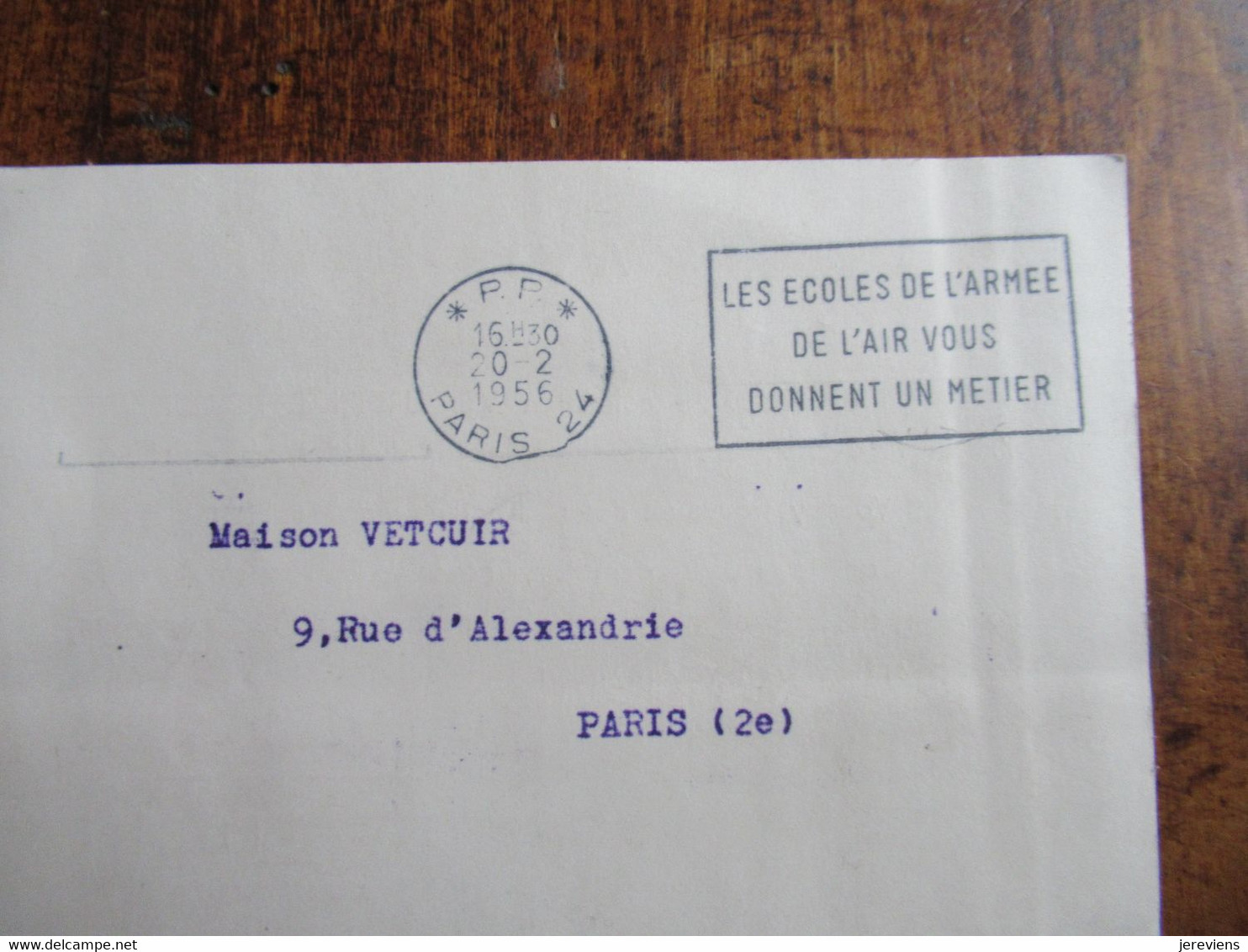 PP 20fev 1956 Paris  Les Ecoles De L Armee De L Air Vous Donnent Un Metier - Altri & Non Classificati