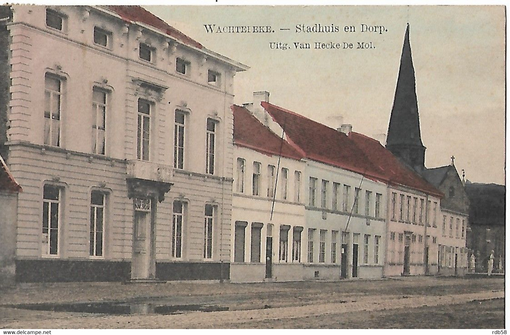 Wachtebeke Stadhuis En Dorp (kleur) - Wachtebeke