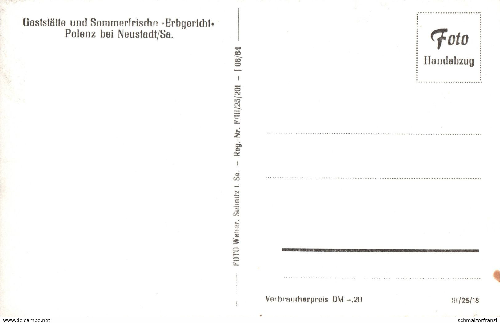 AK Polenz Gasthof Erbgericht Bus A Langenwolmsdorf Berthelsdorf Rückersdorf Cunnersdorf Ehrenberg Krumhermsdorf Neustadt - Neustadt