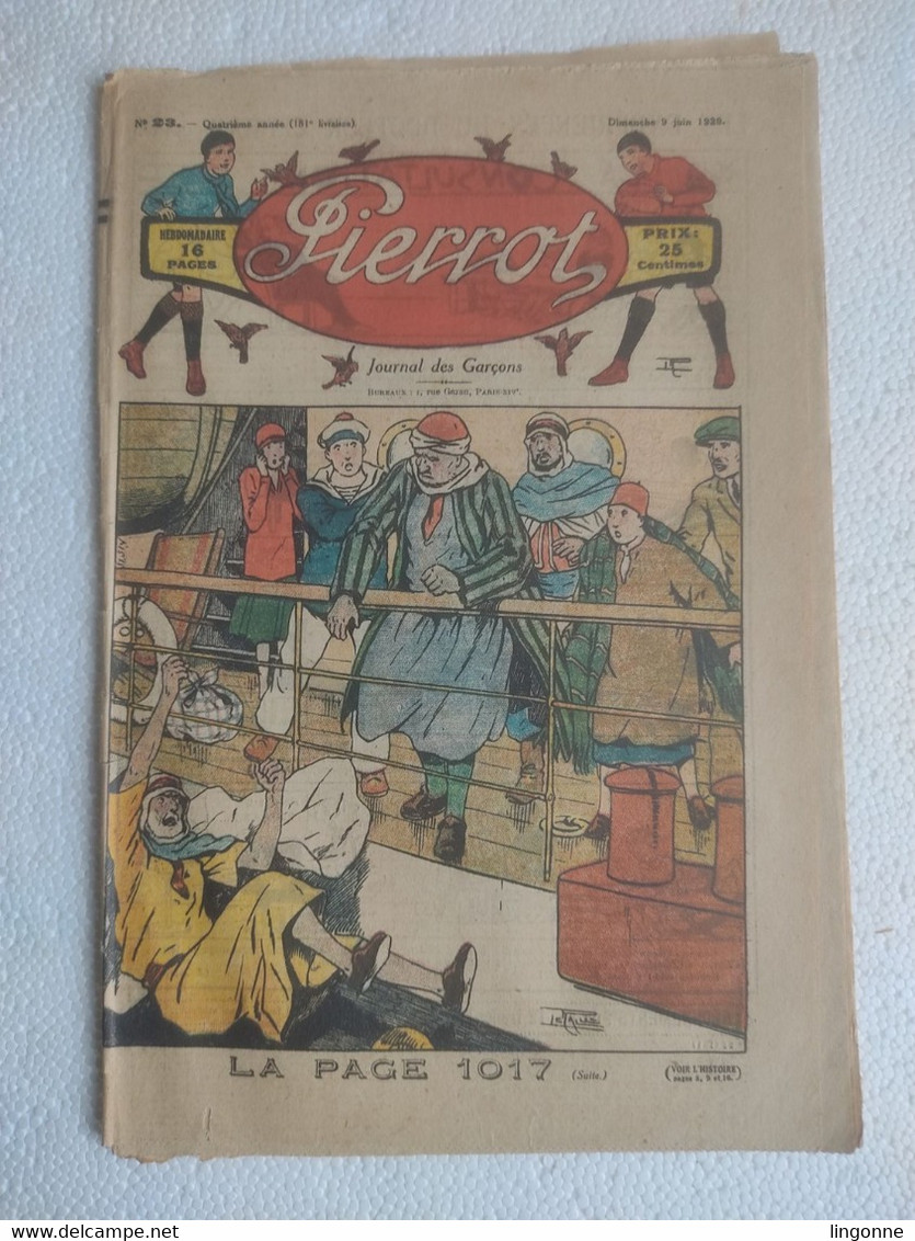 MAGAZINE "PIERROT"  1929 Numéro 23 - Pierrot