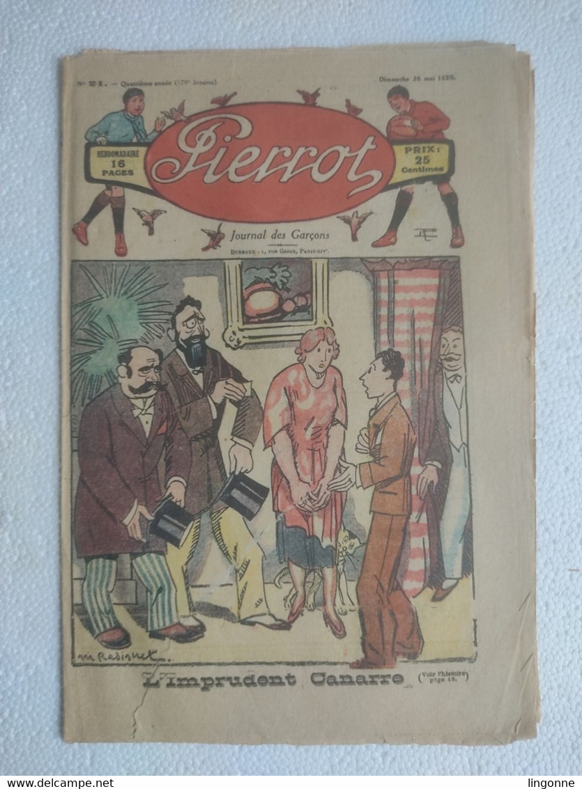 MAGAZINE "PIERROT"  1929 Numéro 21 - Pierrot