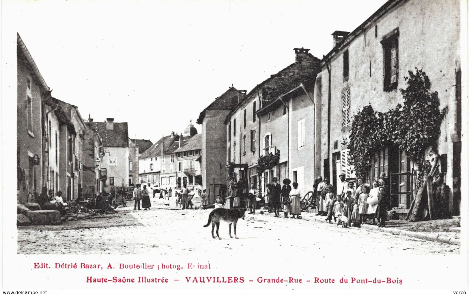CARTE POSTALE  Ancienne De VAUVILLERS - Gde Rue & Rue Du Pont Du Bois - Vauvillers