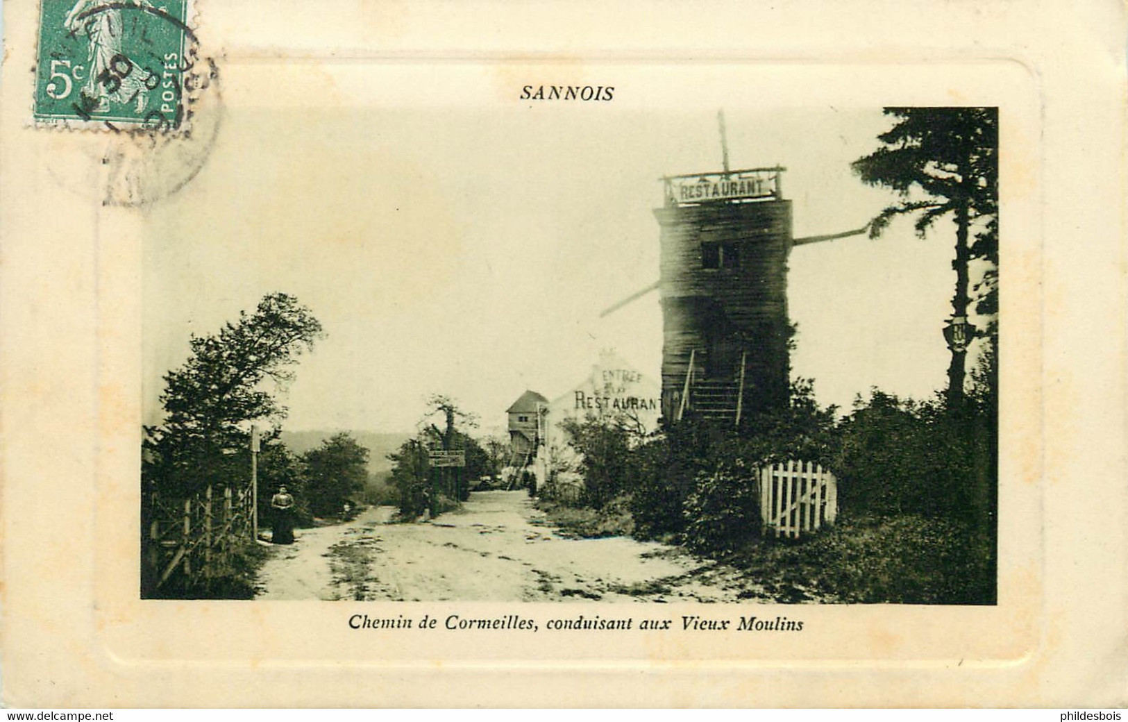 VAL D'OISE  SANNOIS  Chemin De Cormeilles Conduisant Aux Vieux Moulins - Sannois