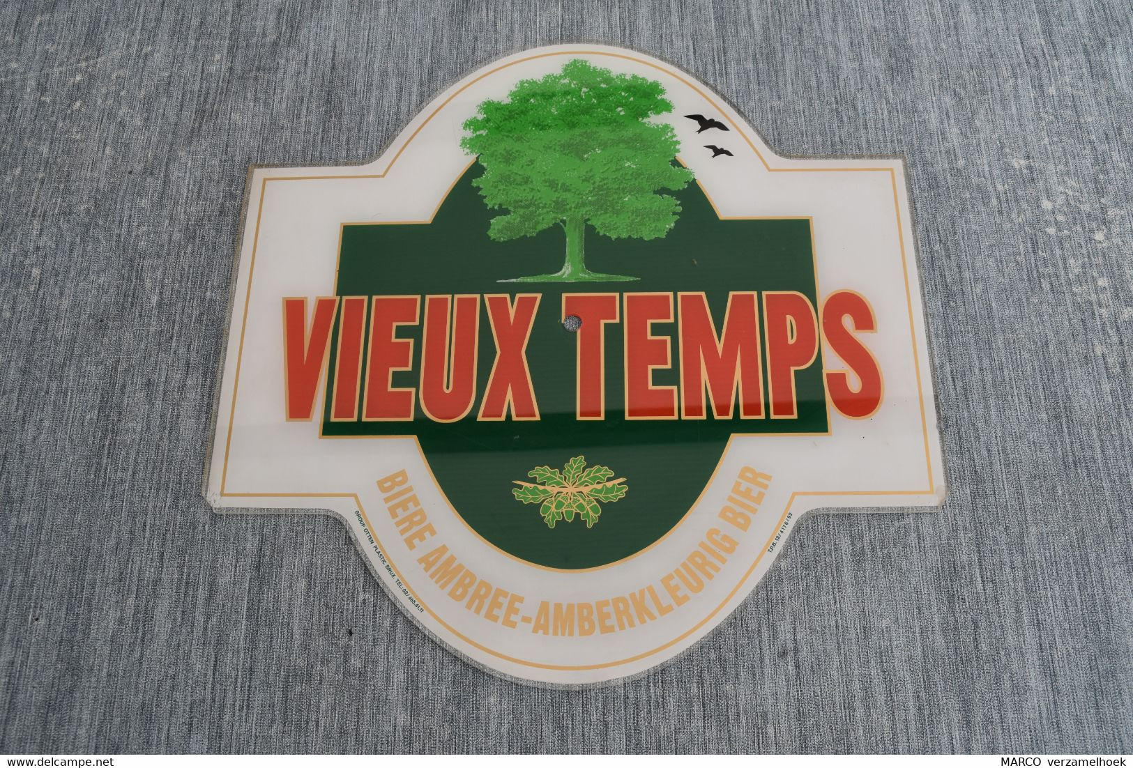 Uithangbord Vieux Temps Brouwerij Grade Mont-Saint-Guibert (B) - Uithangborden