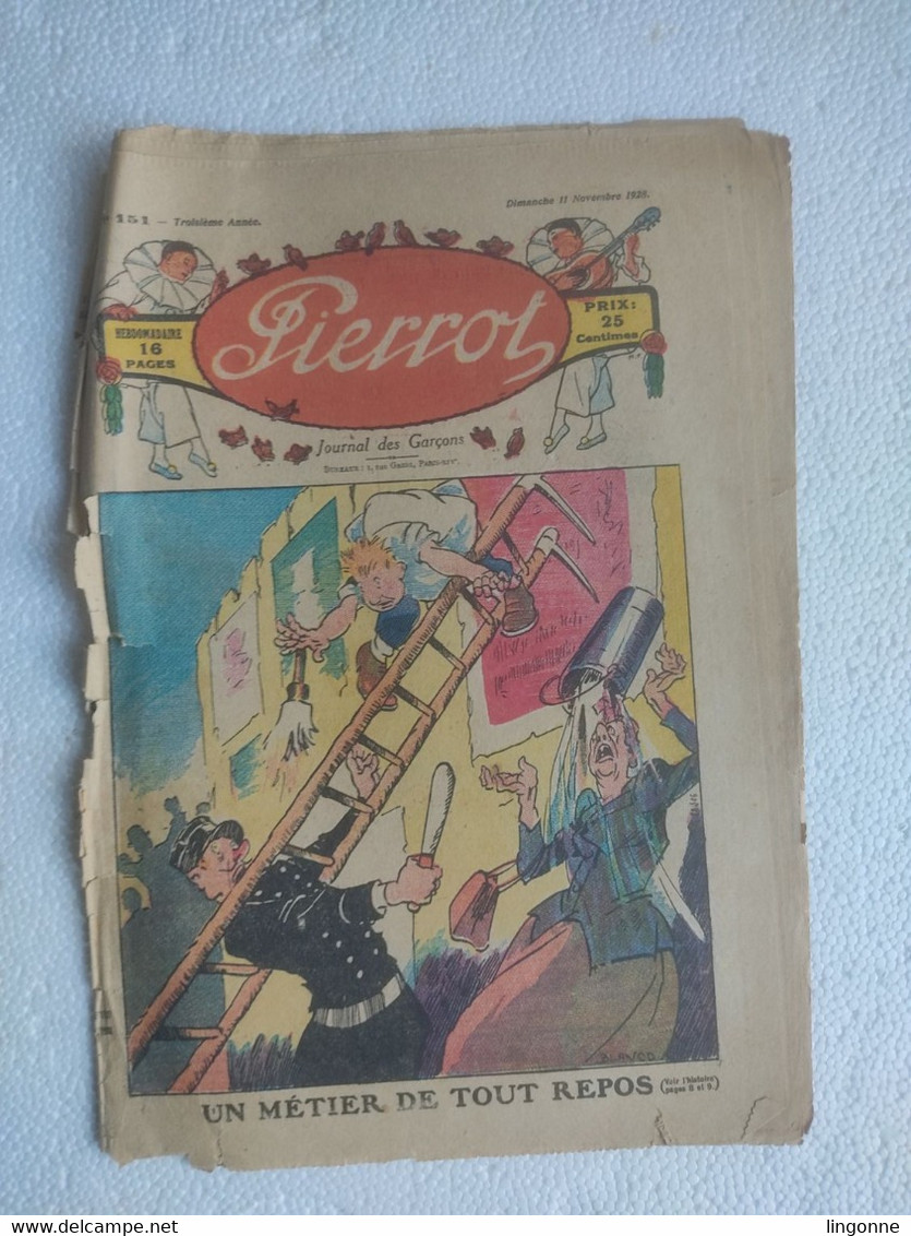 MAGAZINE "PIERROT"  1928 Numéro 151 - Pierrot