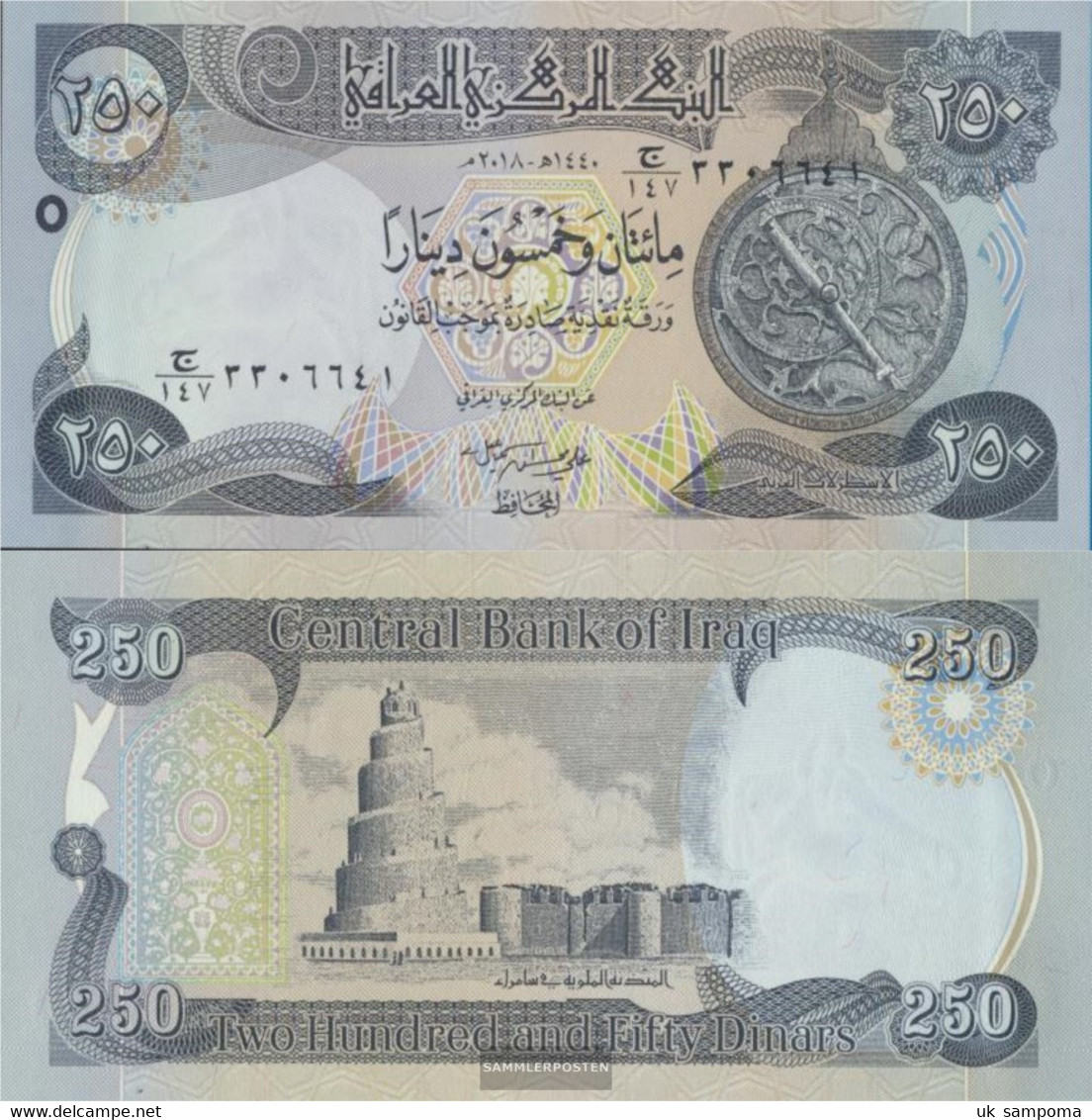 Iraq Pick-number: 97 (2018) Uncirculated 2018 250 Dinars - Iraq