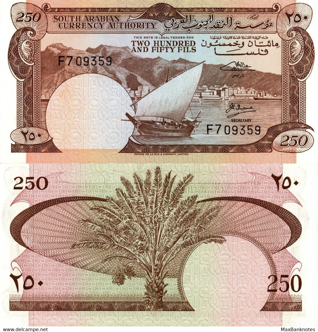 Yemen / 250 Fils / 1965 / P-1(b) / UNC - Yemen