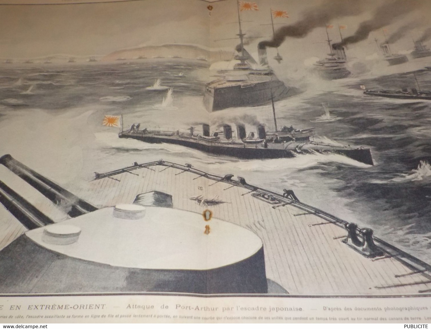 GRAVURE  ATTAQUE DE PORT ARTHUR PAR L ESCADRE JAPONAISE 1904 - Boats