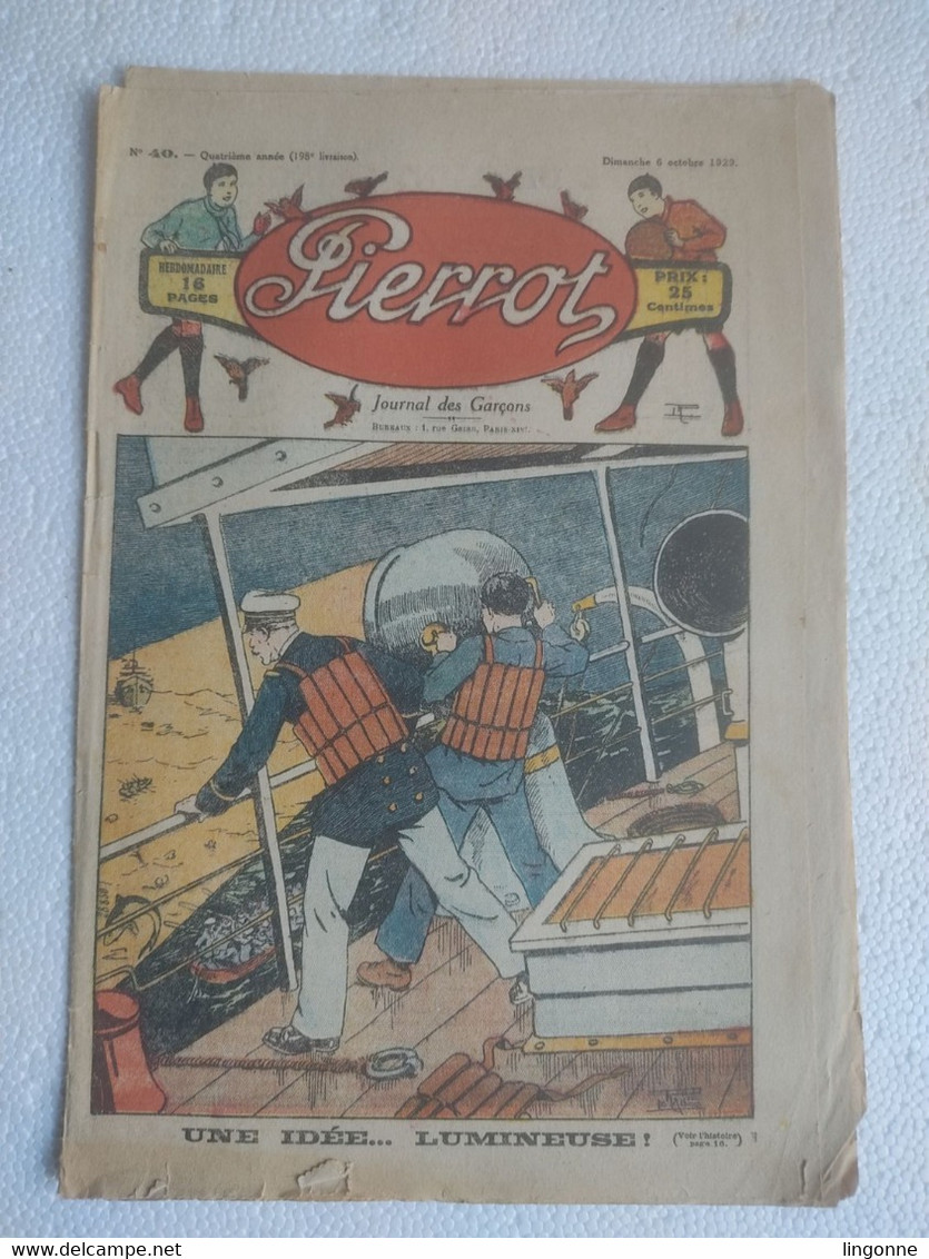 MAGAZINE "PIERROT"  1929 Numéro 40 - Pierrot