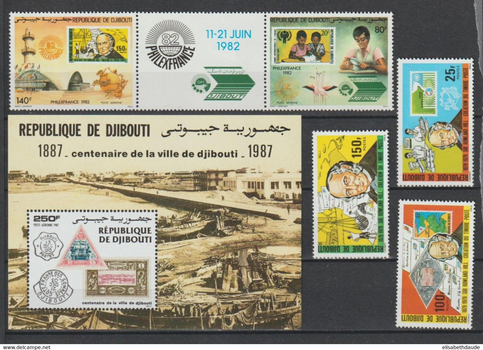 DJIBOUTI - SERIES COMPLETES UNIQUEMENT - ** MNH - THEMES : TIMBRES SUR TIMBRES / ROWLAND HILL - Posta