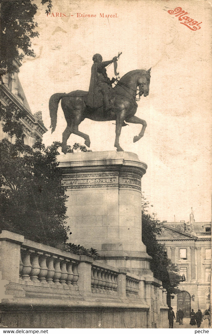 N°102713 -cpa Paris -statue Etienne Marcel- - Statues