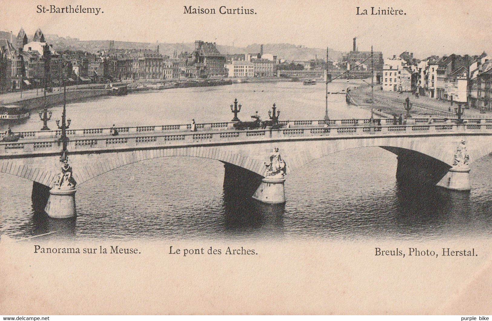 BELGIQUE St Barthelemy Maison Curtius La Linière Panorama Sur La Meuse Le Pont Des Arches CPA TBE - Panoramische Zichten, Meerdere Zichten