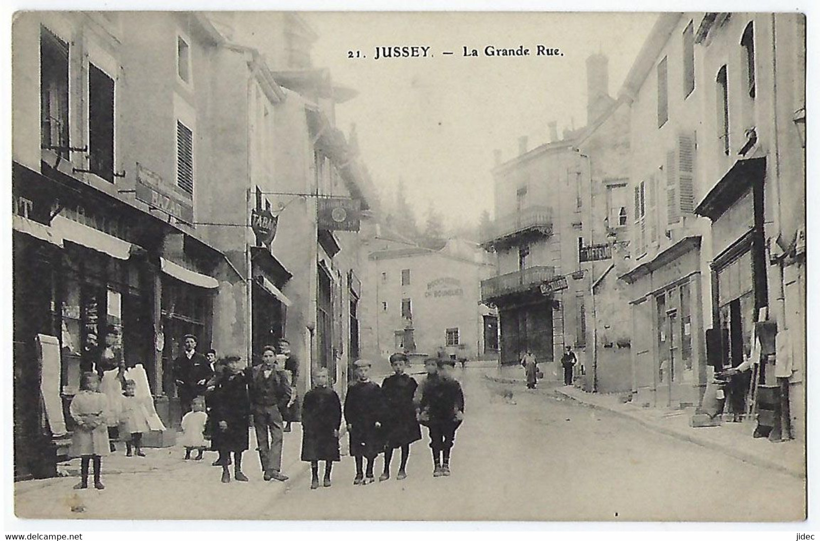 CPA 70 Haute Saône Rare Jussey La Grande Rue Près De Gevigney Et Mercey Port Sur Vesoul Pusey Corre Combeaufontaine - Jussey