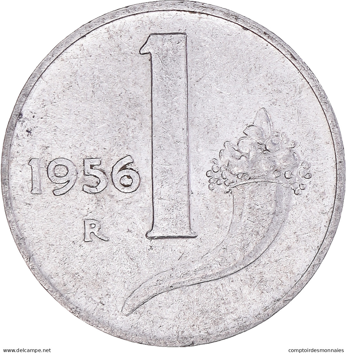 Monnaie, Italie, Lira, 1956, Rome, TTB+, Aluminium, KM:91 - 1 Lira