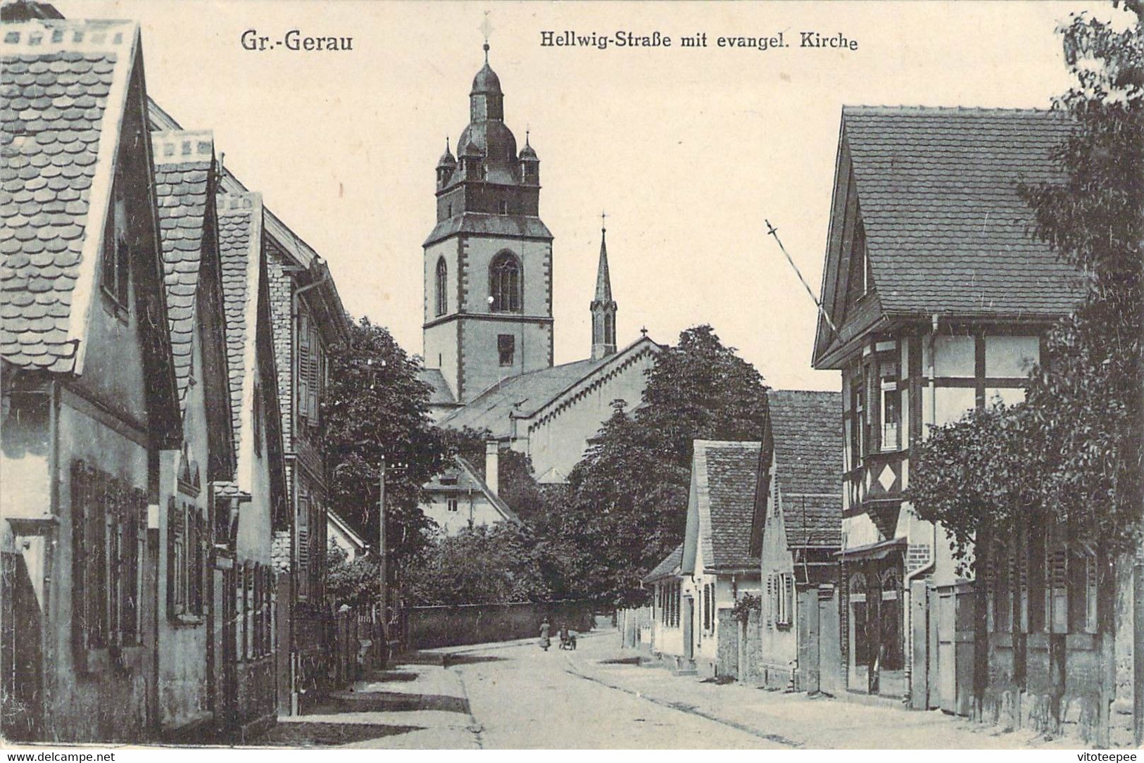 Allemagne Germany Hellwig-Straße Mit Evangel. Kirche Gross-Gerau - Gross-Gerau