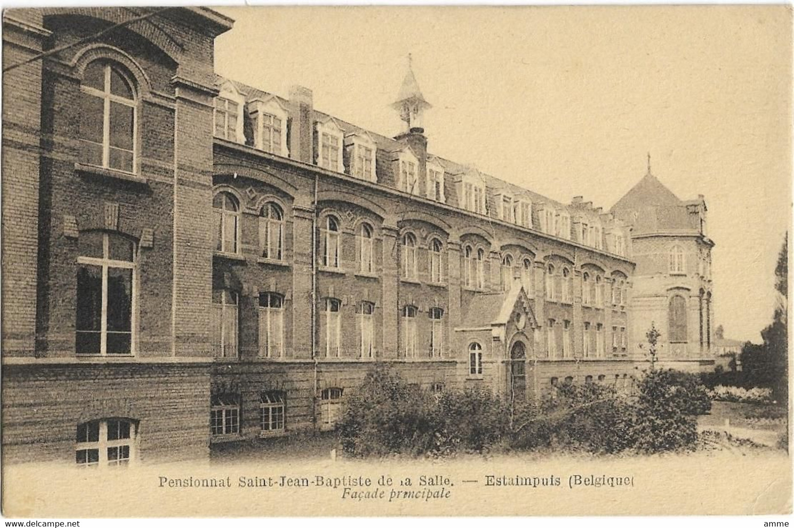 Estaimpuis  *  Pensionnat Saint-Jean-Baptiste De La Salle  - Foçade Principale - Estaimpuis