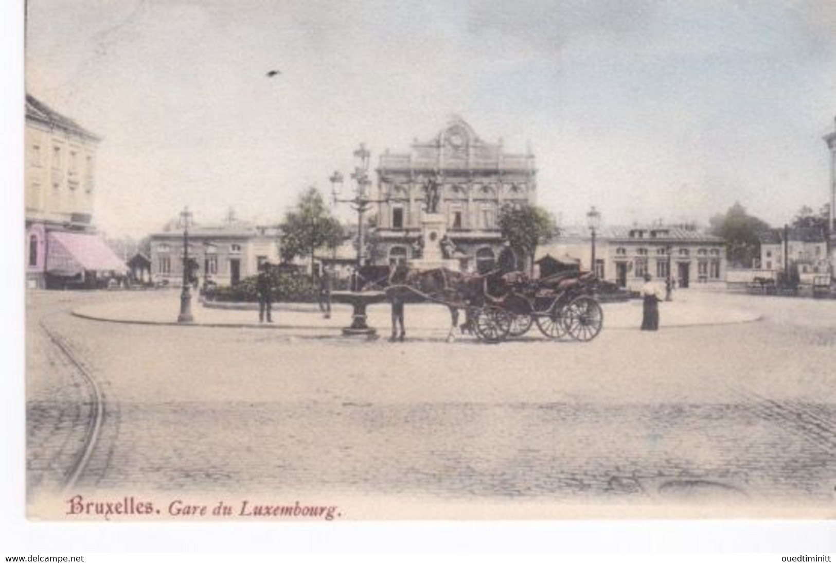 Belgique Bruxelles La Gare Du Luxembourg, Attelage - Chemins De Fer, Gares