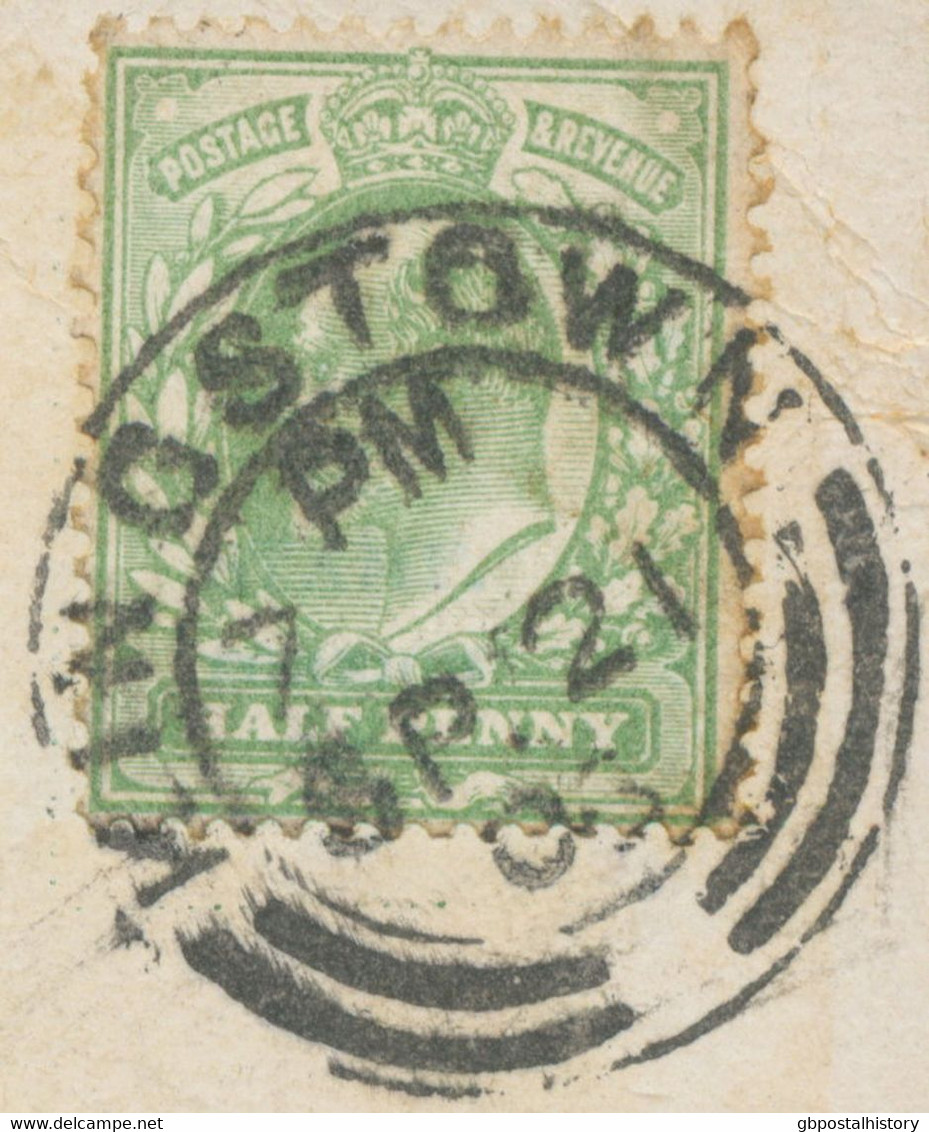 GB „KINGSTOWN“ (since 1921: DÚN LAOGHAIRE) Double Ring (26 Mm) IRISH Type (blank Space Between The Arrows) On Very Fine - Storia Postale