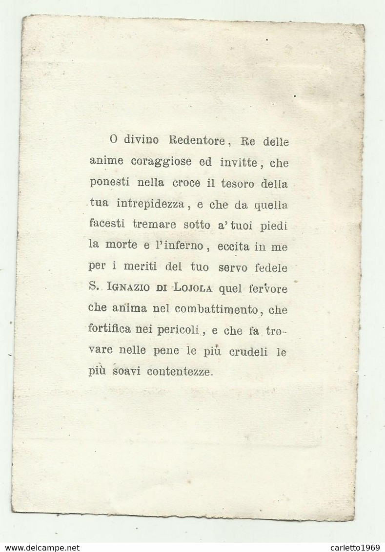 S. IGNACIO DA LOYOLA - PICCOLA  INCISIONE - CM. 13X9 - Sonstige & Ohne Zuordnung