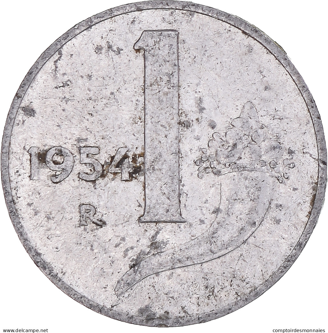 Monnaie, Italie, Lira, 1954, Rome, TB, Aluminium, KM:91 - 1 Lire