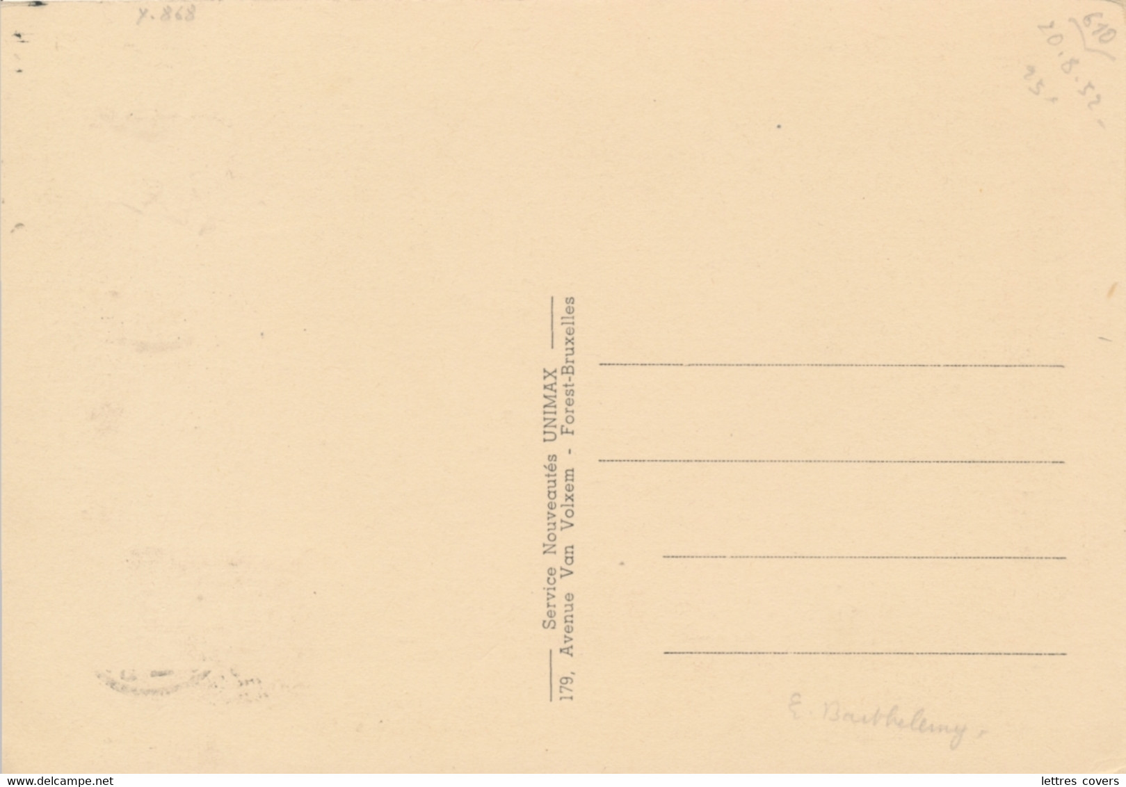1952 Belgique Antituberculeux St Georges Carte Maximum - Maxi Card - 1951-1960