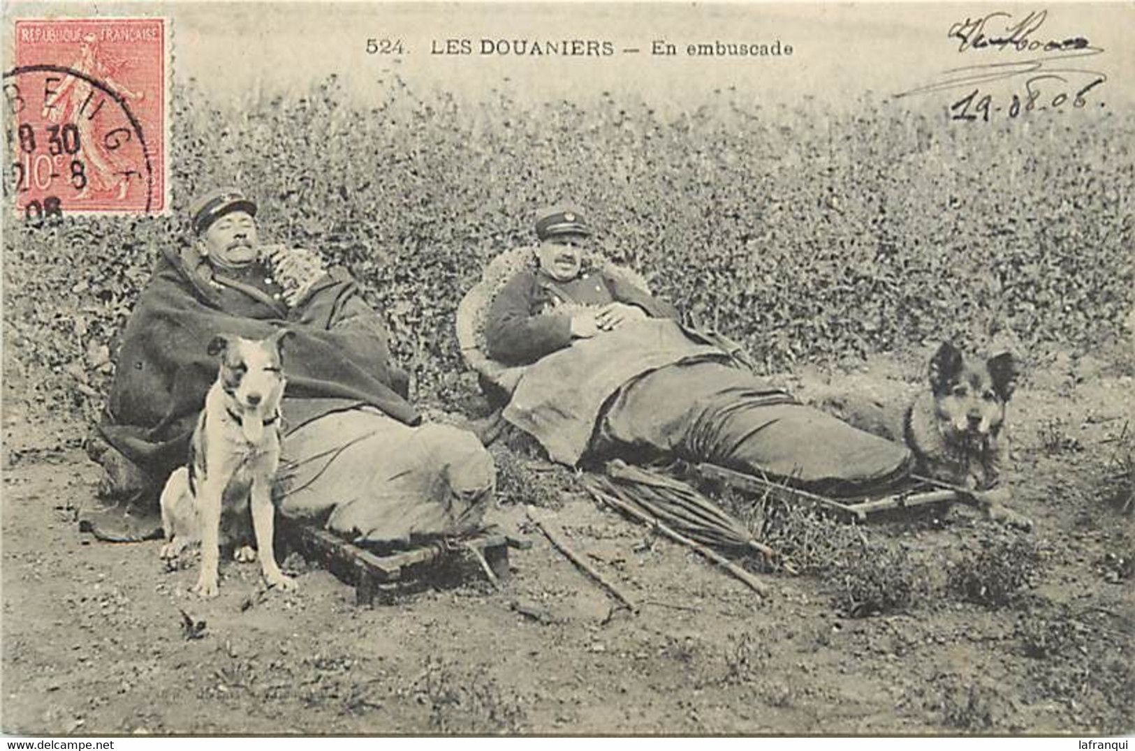 Themes Div-ref MM490-douanes -les Douaniers Et Leurs Chiens -chien - En Embuscade  - - Douane