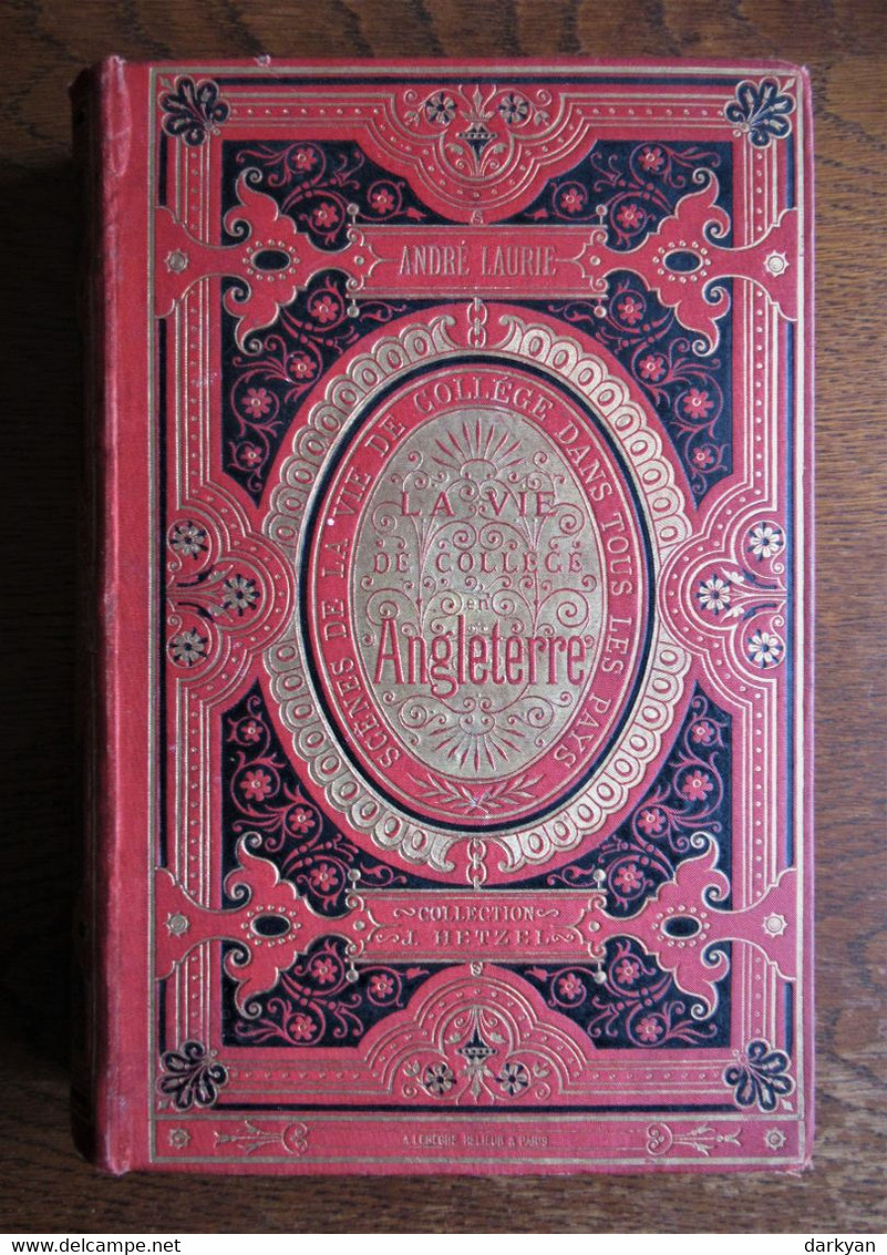 André Laurie - La Vie De Collège En Angleterre - Cartonnage Hetzel 1882 - 1801-1900